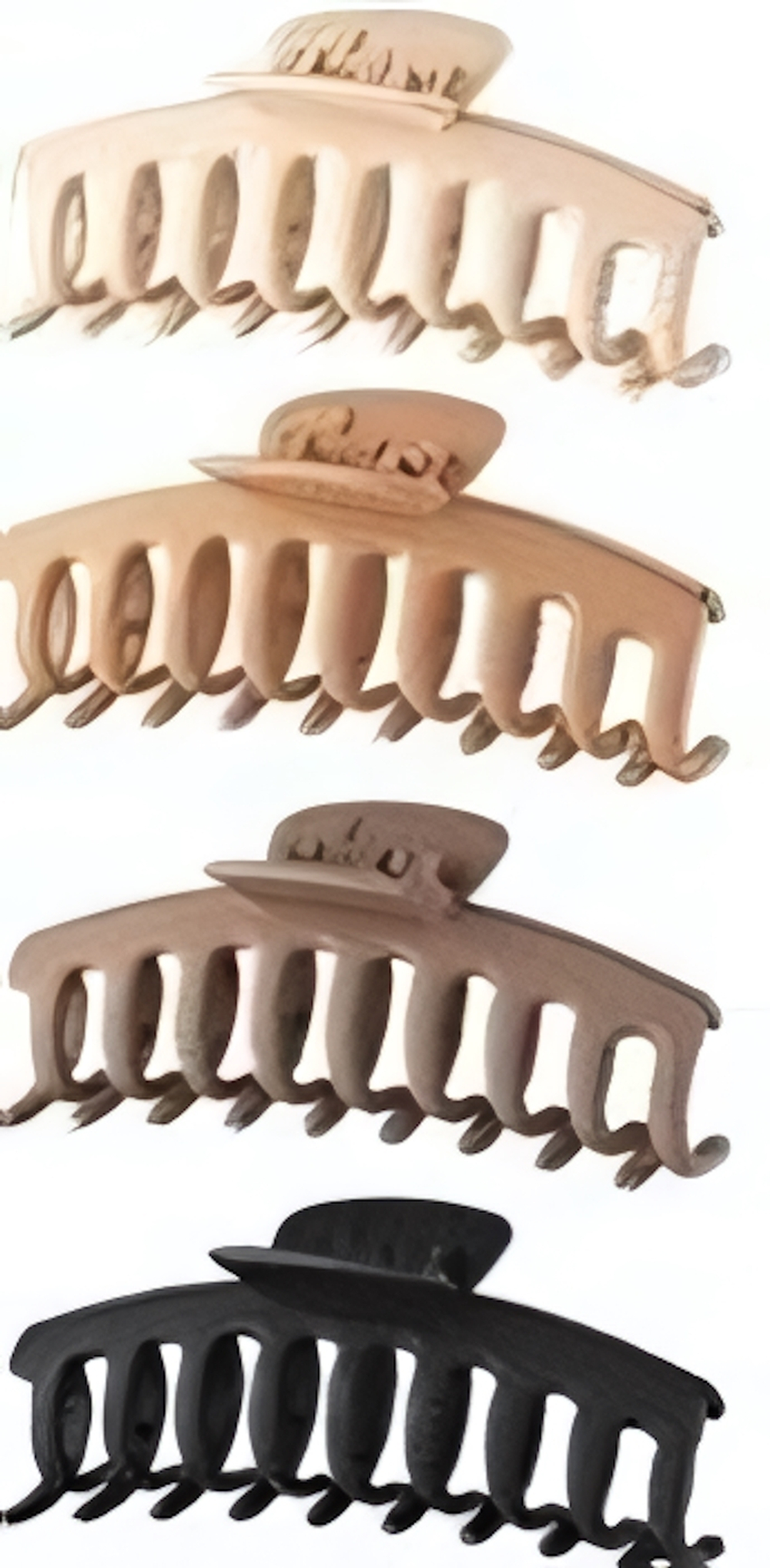 Заколка - краб для волос на блистере «MALIBU», четыре цвета в ассортименте, 10см