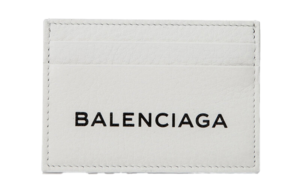 Balenciaga Leather Card Holder Unisex White