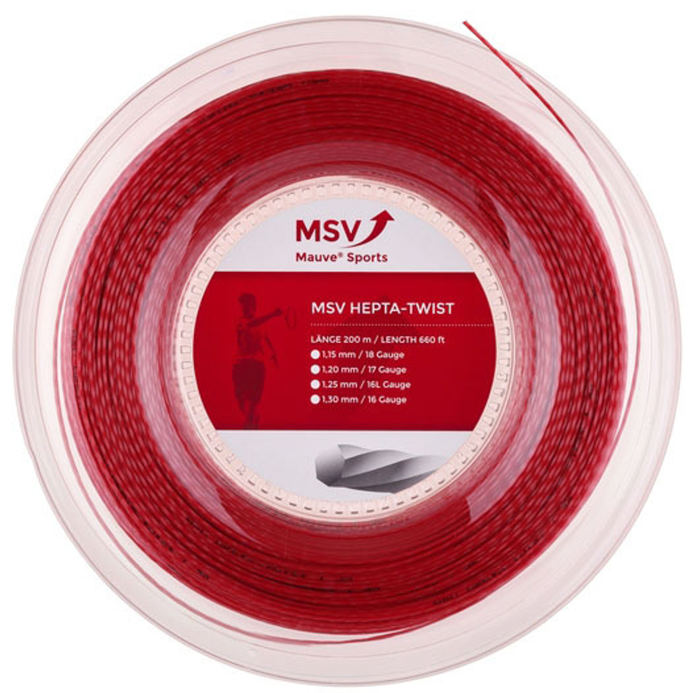 Теннисные струны MSV Hepta Twist (200 m) - red