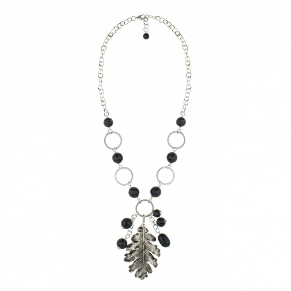Колье лист Ester Bijoux Дуб CL875-S BW