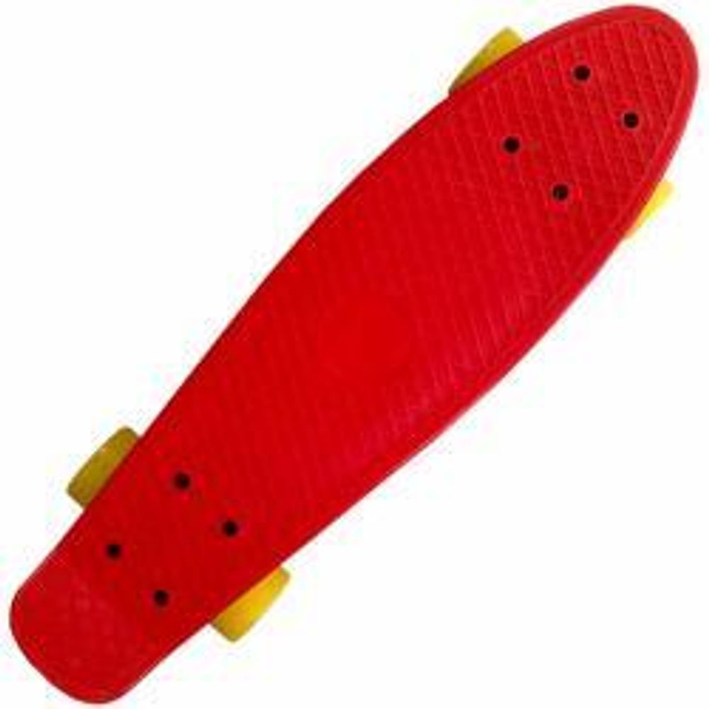 Пенни борд Ecobalance красный с желтыми колесами