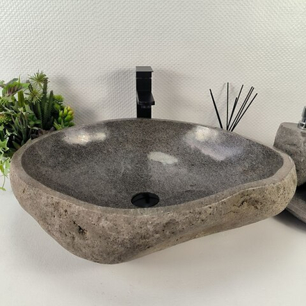 Раковина из речного камня RS-64856 59*47*16 0857