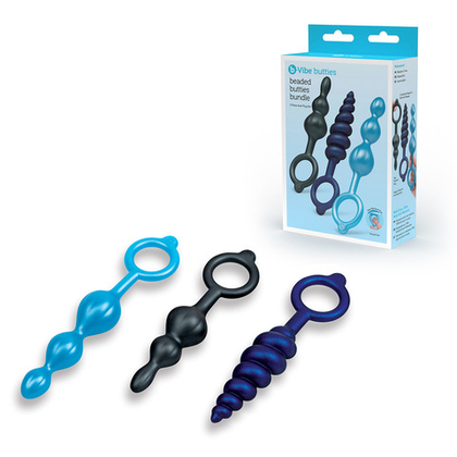 b-Vibe BEADED BUTTIES BUNDLE - Набор анальных стимуляторов