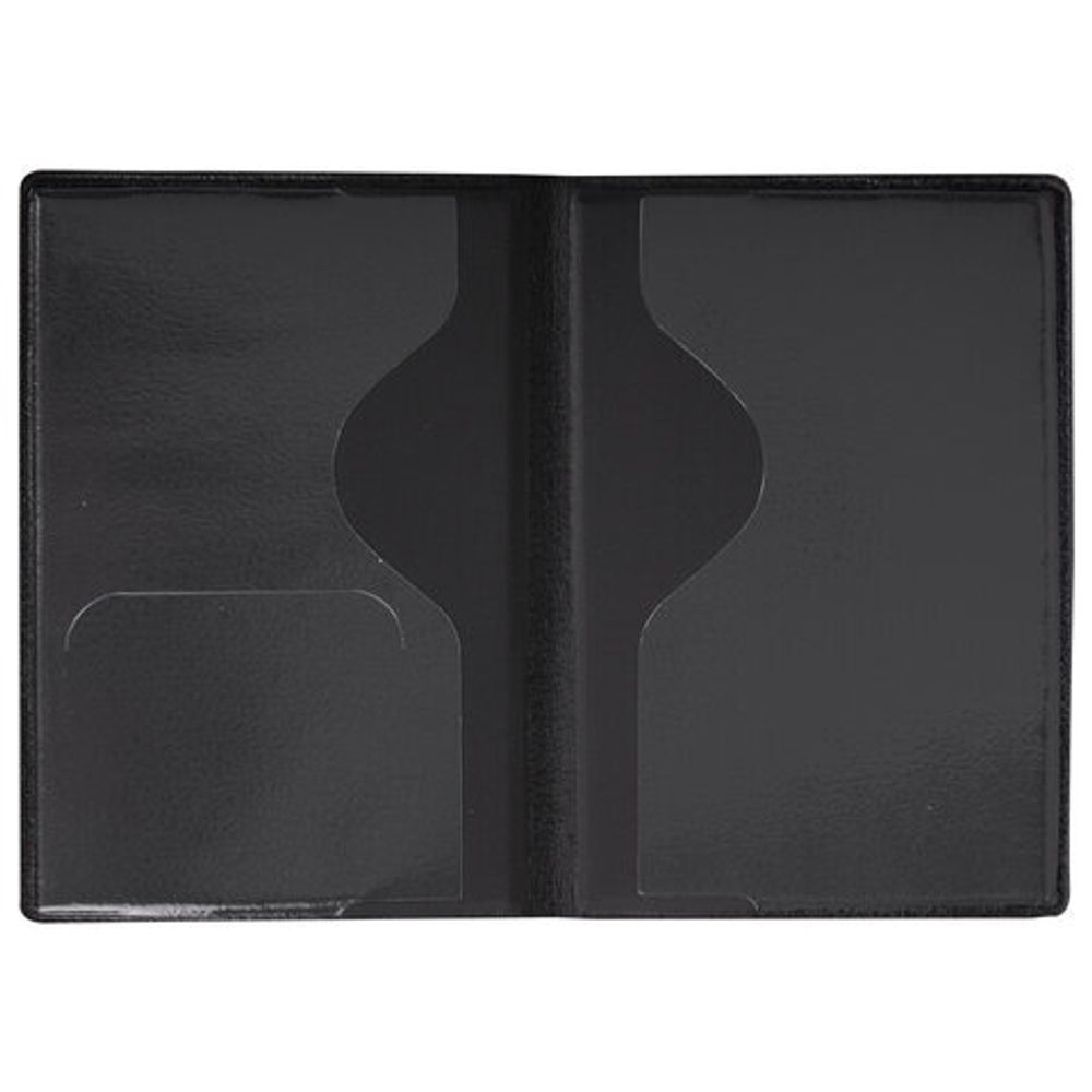 Обложка для паспорта "Passport Map", мягкая экокожа, графитовая, STAFF, 238875