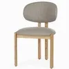 Обеденный стул Sage, светлый дуб с серой обивкой