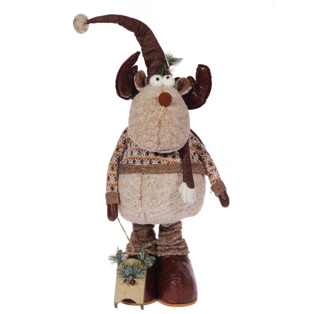 GAEM Игрушка набивная "Лось" (телескопич.), L42 W32 H155 см/ L42 W32 H111 см