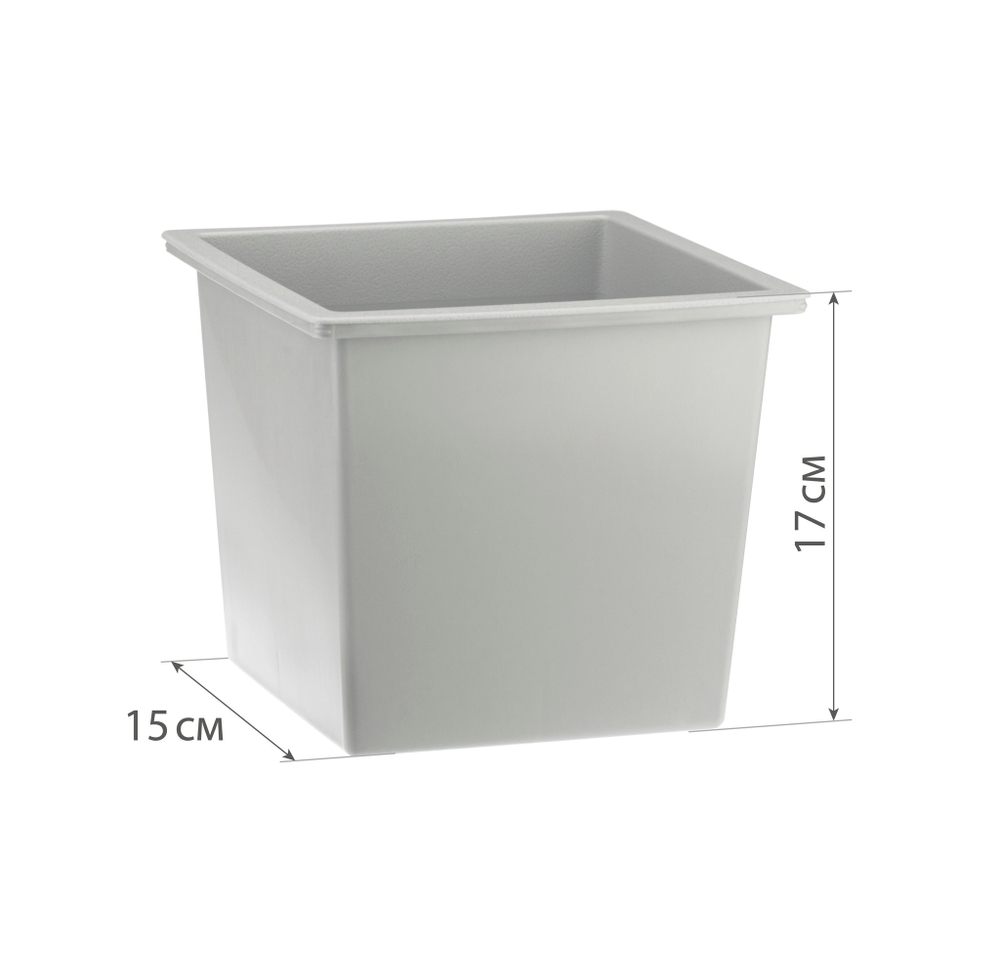 Кашпо ТУБУС с внутренней вставкой 300х300мм 14л М3179