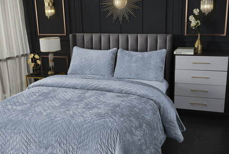 Покрывало 240x260 Sofi De MarkO Фернанд серо-голубой