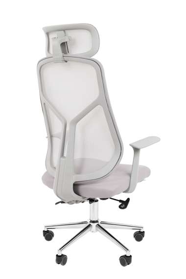 Офисное кресло Chairman CH588 с подголовником серый пластик, серый