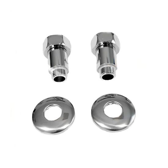 Американки для полотенцесушителя прямые 3/4"х1/2" ВР-НР хромированные