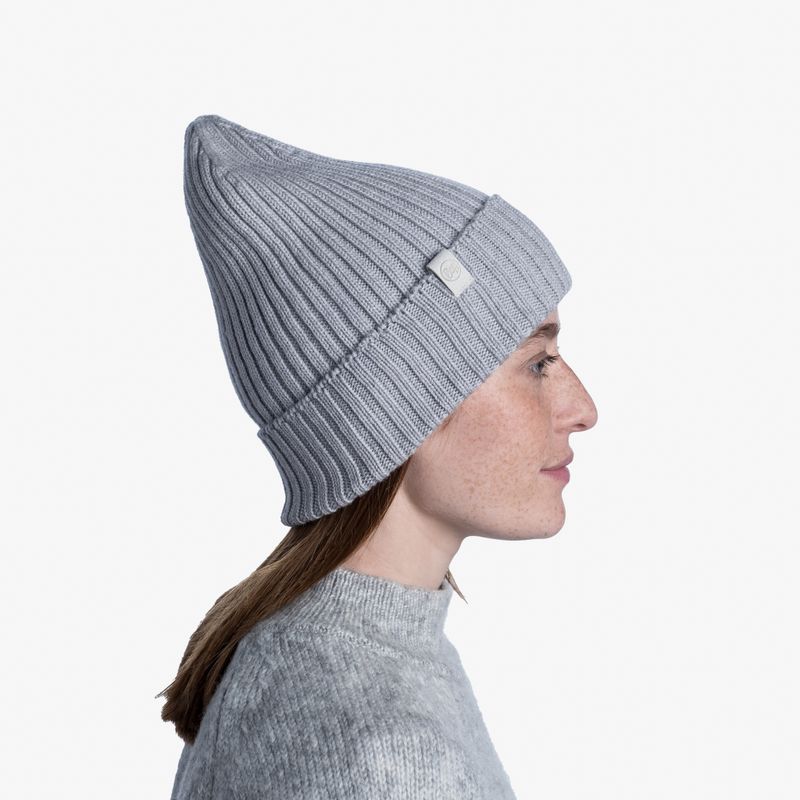 Вязаная шерстяная шапка Buff Hat Wool Knitted Norval Light Grey Фото 8