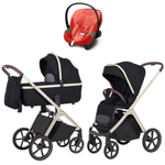 Коляска Carrello Vector CRL-6550 и автокресло Cybex Aton S2 Hibiscus Red 3 в 1 Pearl Black