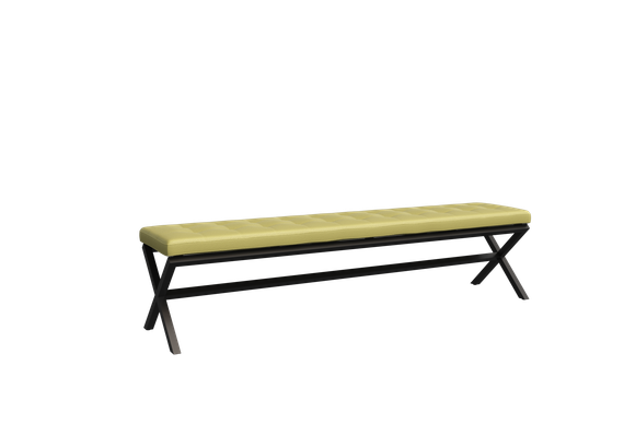 Next Банкетка трехместная NLT.L-3 Korfu 14/Металл Антрацит 1950*380*480