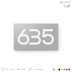 Номер на дверь 635, табличка на дверь для офиса, квартиры, кабинета, аудитории, склада, серая 120х70 мм, Айдентика Технолоджи