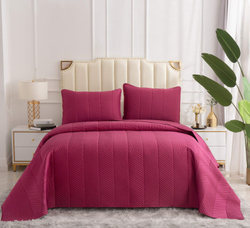 Покрывало 230x250 и 2 наволочки 50х70 Sofi De MarkO Адонис бордовое