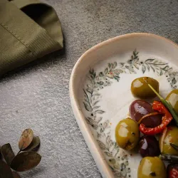 Блюдо овальное 20,5*9,5 см h2,5 см емкость для закусок с бортом Oliva By Bone Innovation [6]