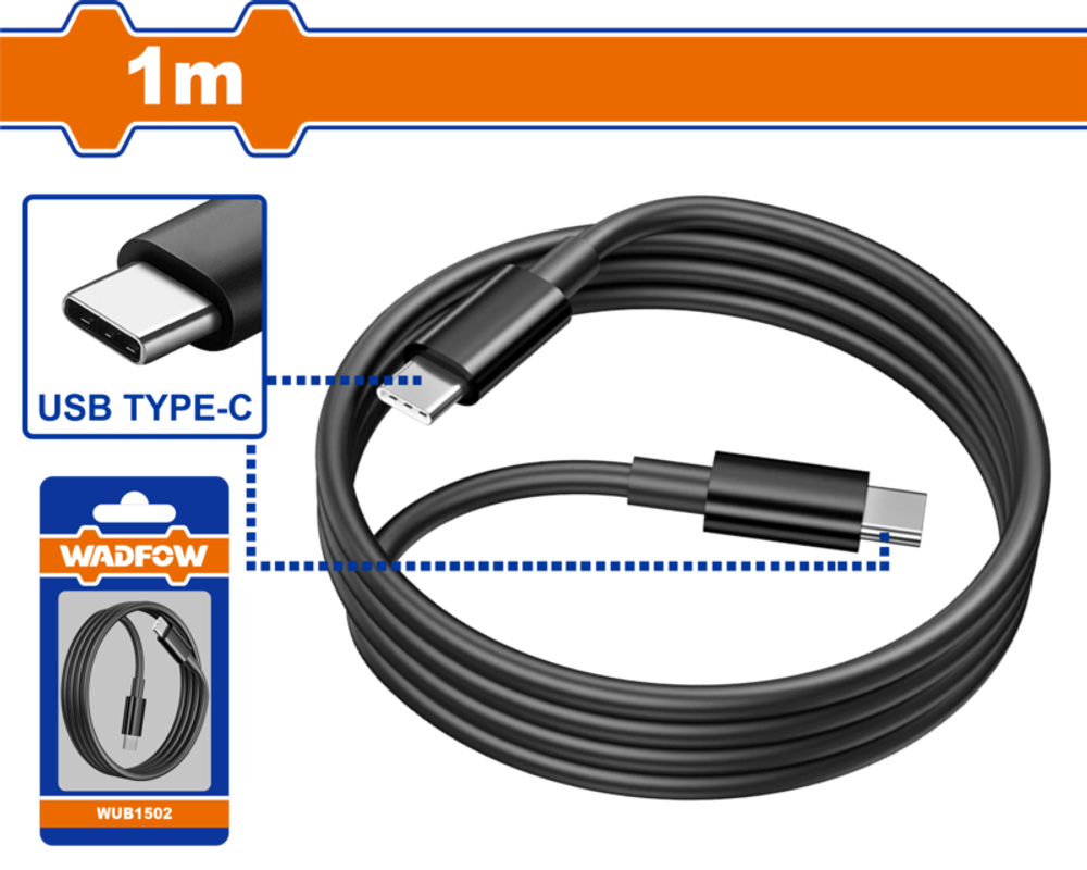 Кабель USB Type-C на Type-С (120) WADFOW WUB1502