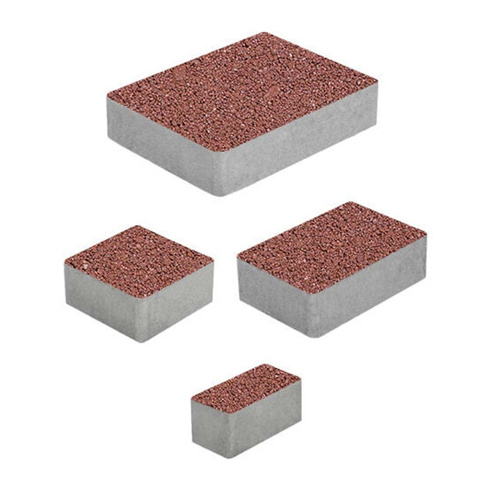 Тротуарная плитка МЮНХЕН - Гранит Красный, комплект из 4 видов плит