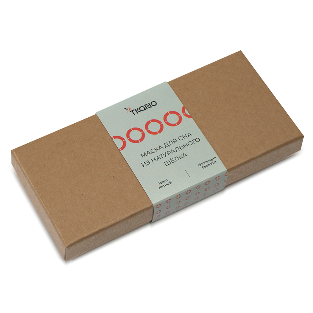 Маска для сна из натурального шелка мятного цвета из коллекции essential