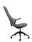 Кресло офисное Норден / Хан / Han / серая кожа / черная алюминиевая база