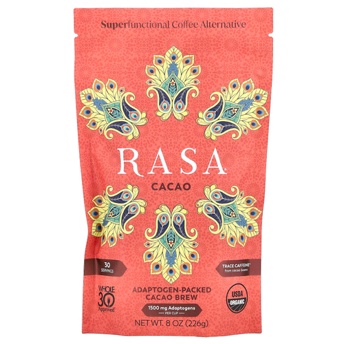 Rasa, Отвар какао, упакованный адаптогенами, 226 г (8 унций)