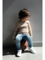 Лонгслив детский в рубчик в школу