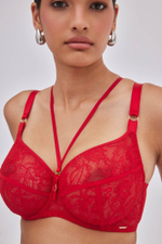 Красный бюстгальтер с мягкой +size чашкой Chiara (Размер: 80I) (Цвет: красный)