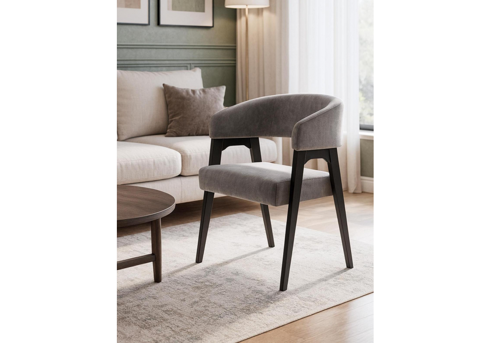 Стул деревянный Woodville Невада 1 ткань 234, черное дерево