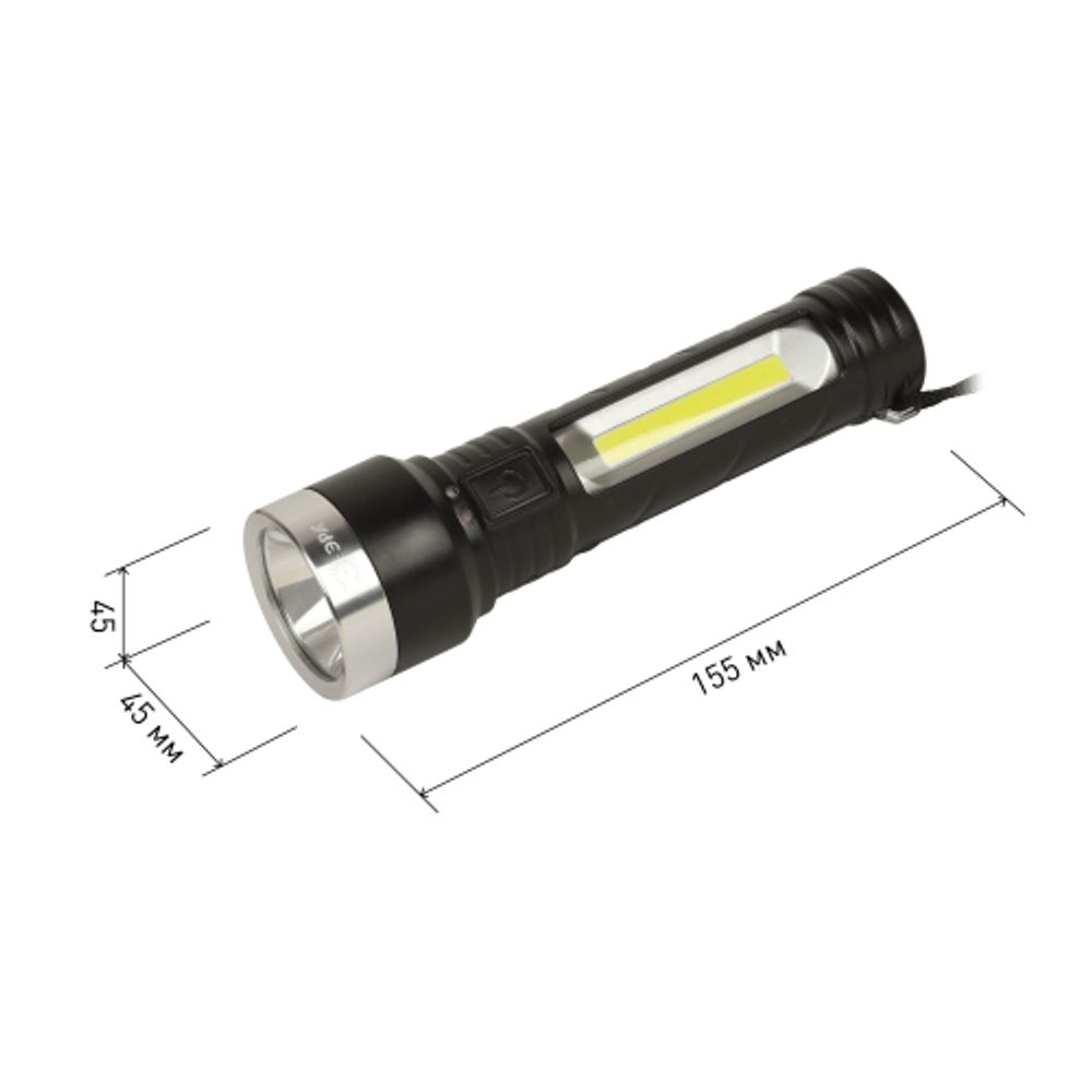 Светодиодный фонарь ЭРА UA-501 универсальный, аккумуляторный, COB+LED, 5 Вт, резина | Универсальные  фонари