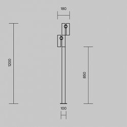 Наземный высокий светильник Maytoni Torq O494FL-L20B3K