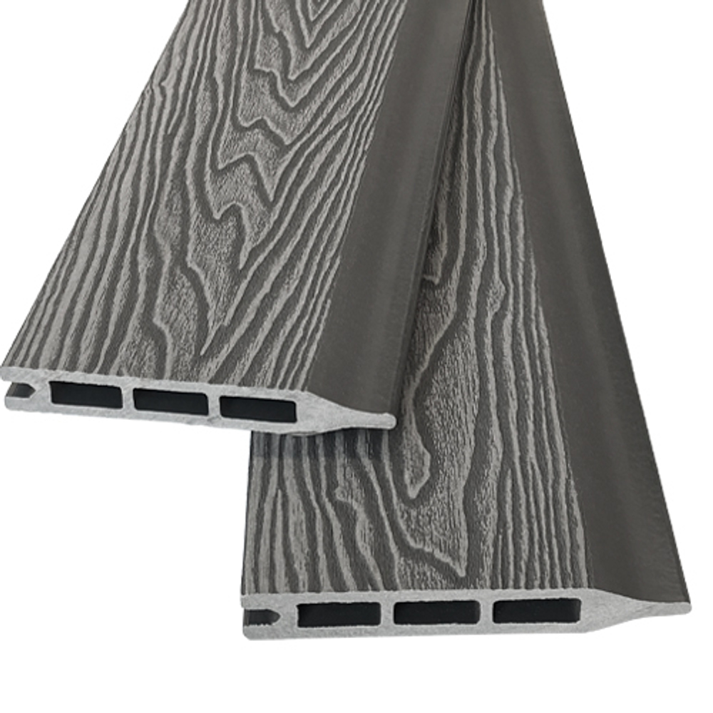 Заборная панель шип-паз EasyDecking Wood-X 146х20х2210 Серый 3D