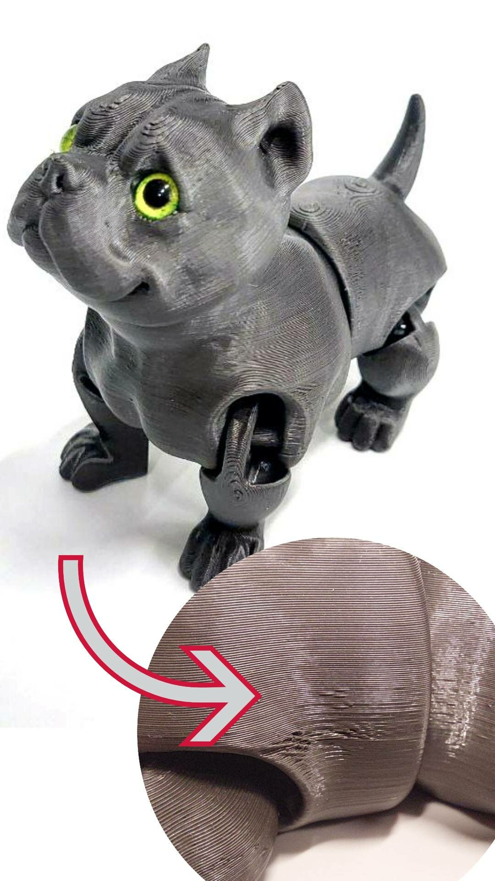 Уценка! Подвижный американский бульдог, игрушка антистресс, серый