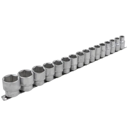Набор головок 16пр. 1/2''6гр.(10-19,21,22,24,27,30,32мм), на планке RockForce##Rock FORCE RF-4161-5