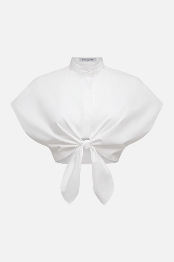 Рубашка укороченная на завязке