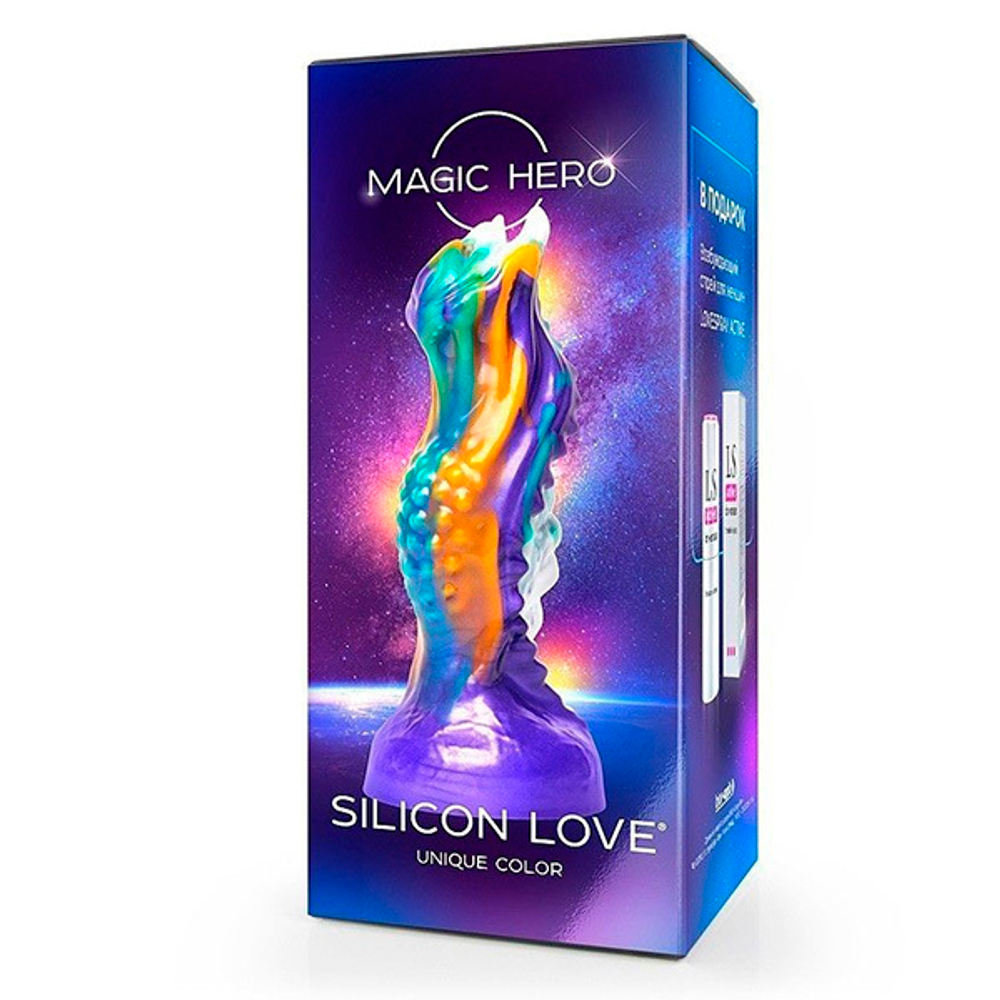 Яркий фантазийный фигурный фаллоимитатор 22см Bior Toys Magic Hero MH-13033