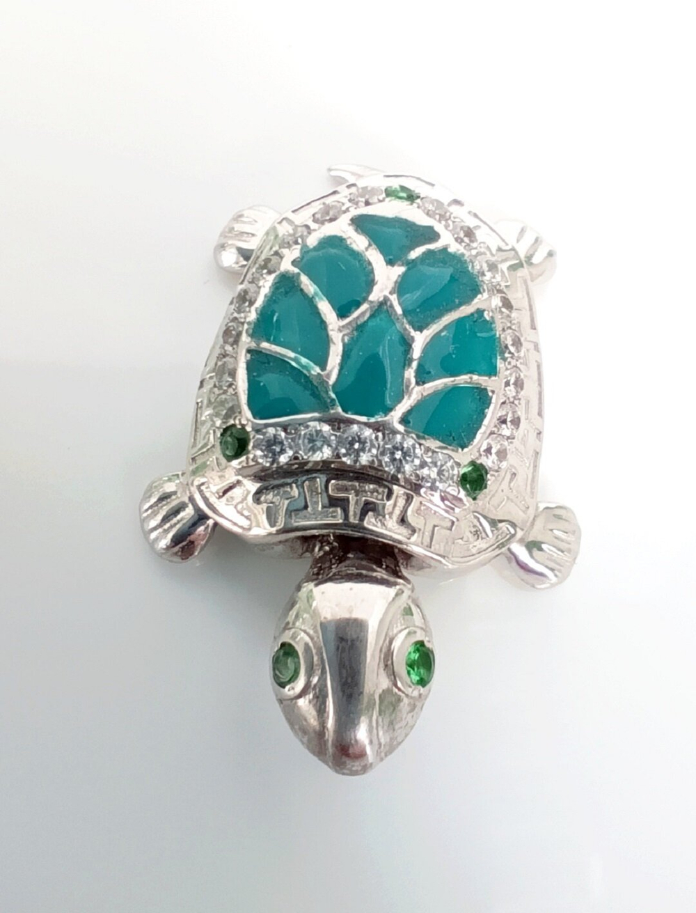 Подвеска "Эстерелла", серебро 925*, родирование, фианиты, эмаль/Ф