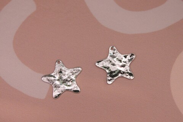 Подвеска звезда мятый металл 19 мм