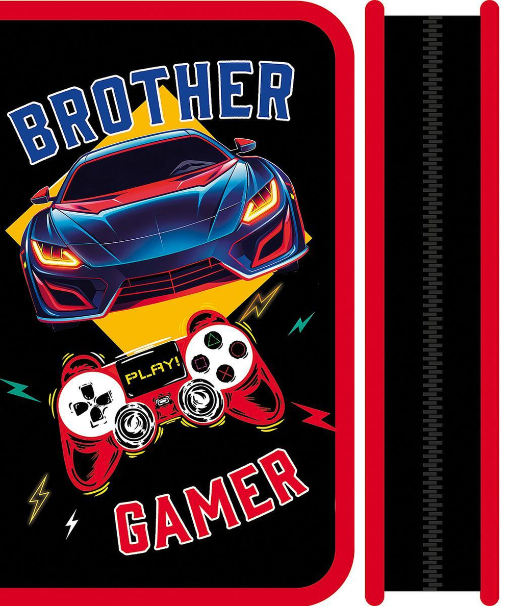 Пенал 1 секц. большой 190/115 "Brother gamer 2025" (Пчелка)
