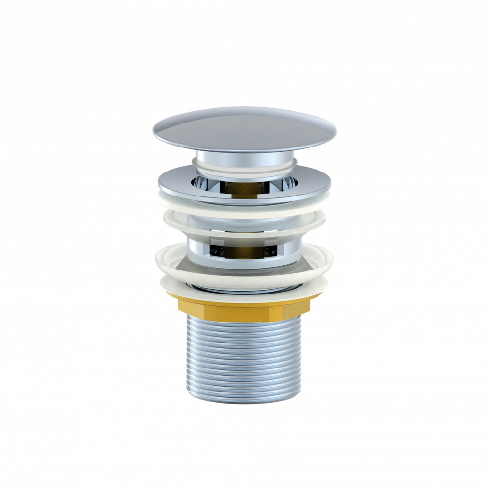 Донный клапан для раковины с переливом 1 1/4 WONZON & WOGHAND, Хром (WW-88SS01-CR)