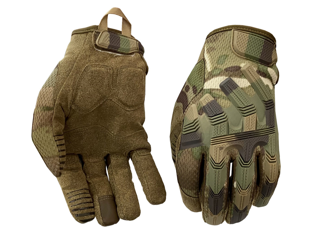 Перчатки тактические полнопалые камуфляж Woodland XL (24-27 см)