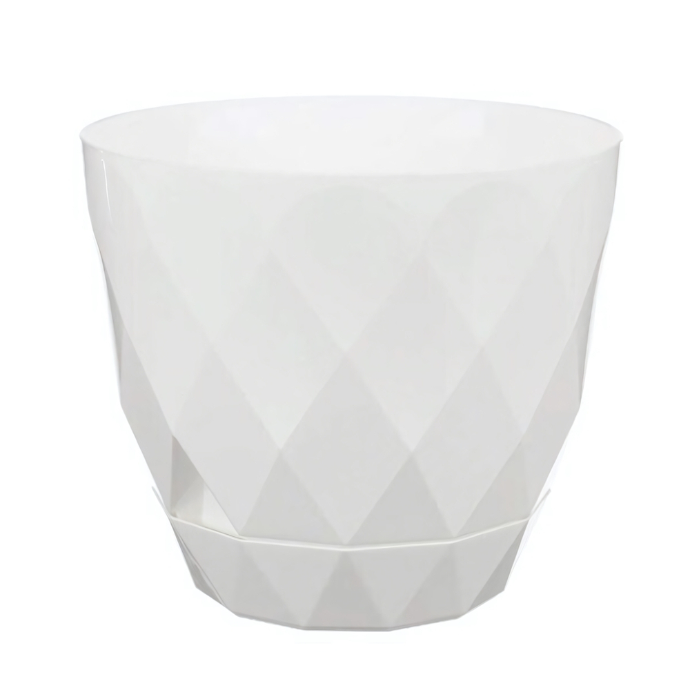 Горшок для цветов Laurel D277 мм, 9,3 л с поддоном (белый)