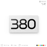 Номер на дверь 380, табличка на дверь для офиса, квартиры, кабинета, аудитории, склада, белая 120х70 мм, Айдентика Технолоджи