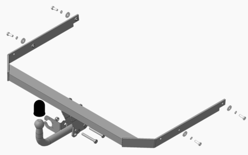 Фаркоп Motodor Ford Focus 2 Sedan 2004 - 2011 г.в. (оцинкованный шар)(паспорт и сертификат в комплекте)(без электрики) 90701-A