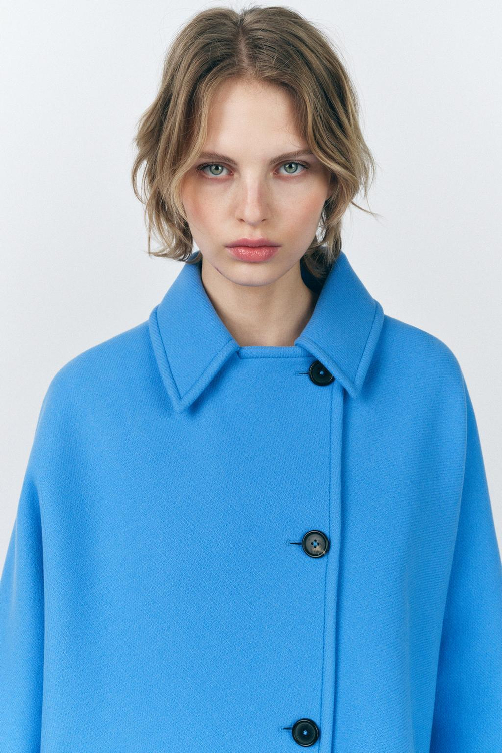 Пальто оверсайз из смесовой шерсти manteco — zw collection