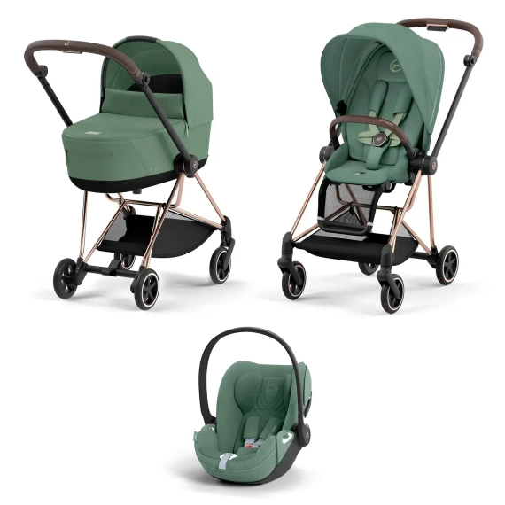 Детская коляска Cybex Mios 3 в 1 Leaf Green Rosegold
