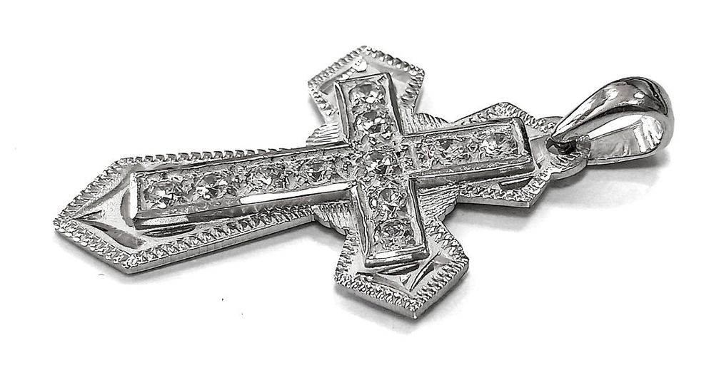 Ювелирный крест из серебра
