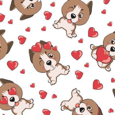 щенки Стаффордширского терьера с сердечками