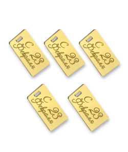 Бирка  "С 23 Февраля", с отв. золото, акрил, 5 см (5шт)