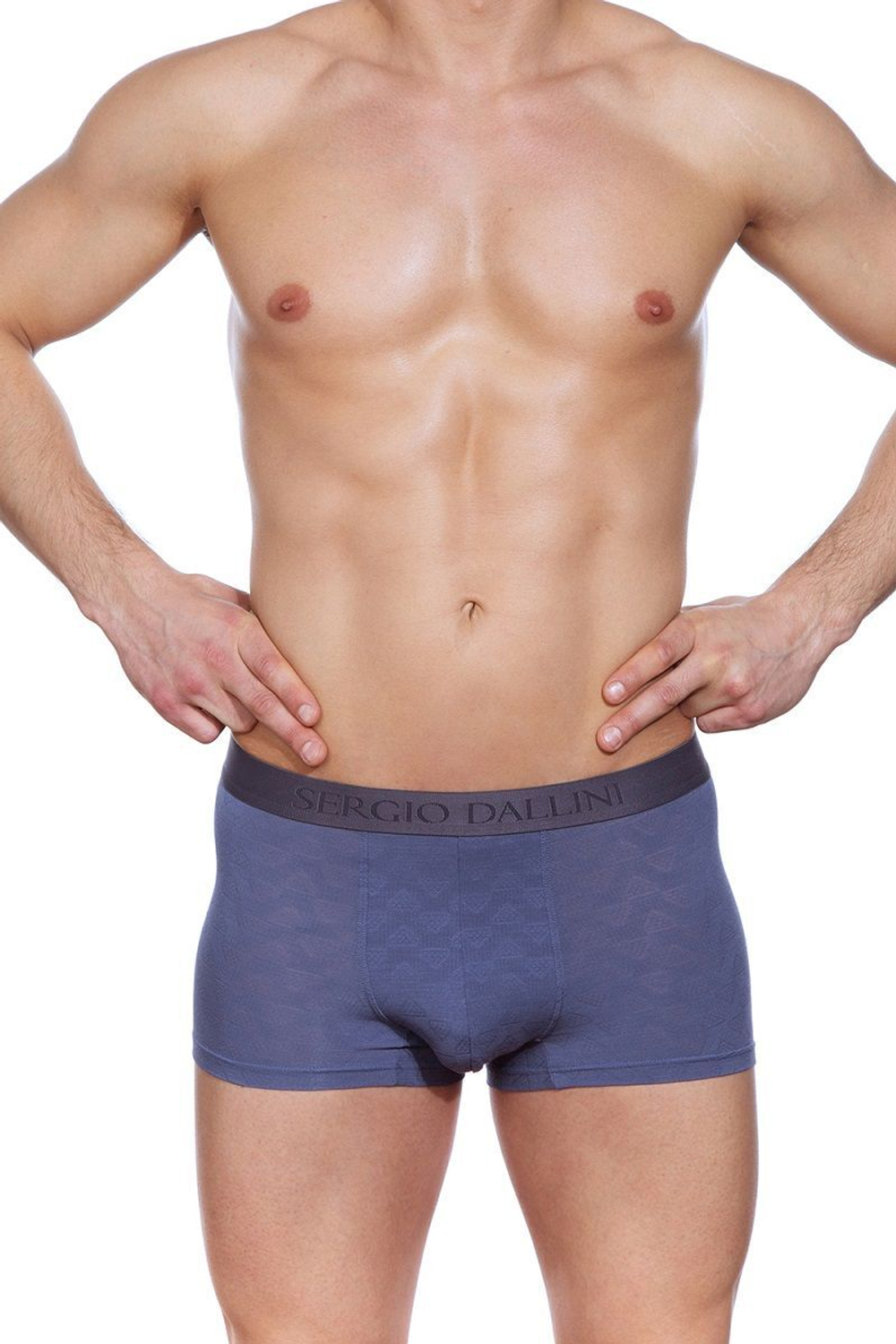 Трусы-боксеры из ажурного рибана (Размер: L) (Цвет: фиолетовый)