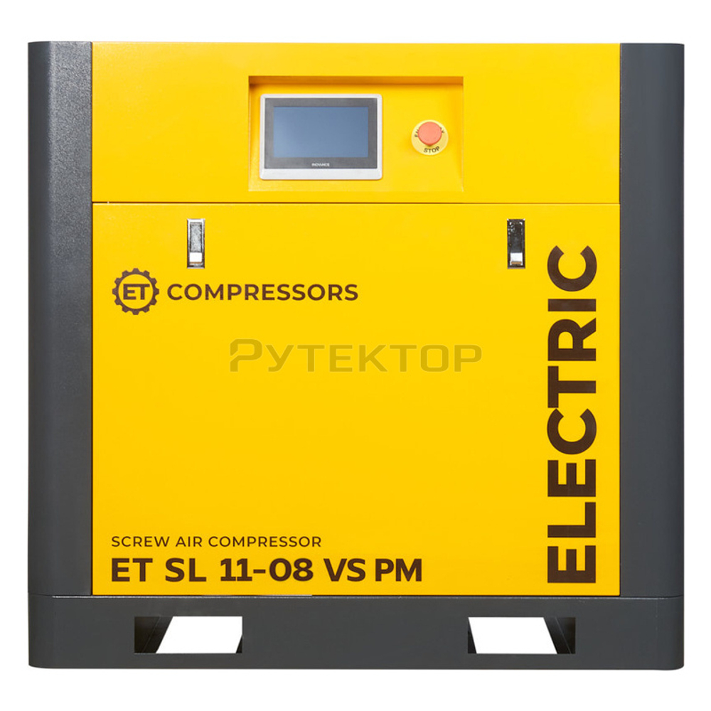 Винтовой компрессор с частотным регулированием производительности и двигателем на постоянных магнитах ET-Compressors SL 11-08 VS P